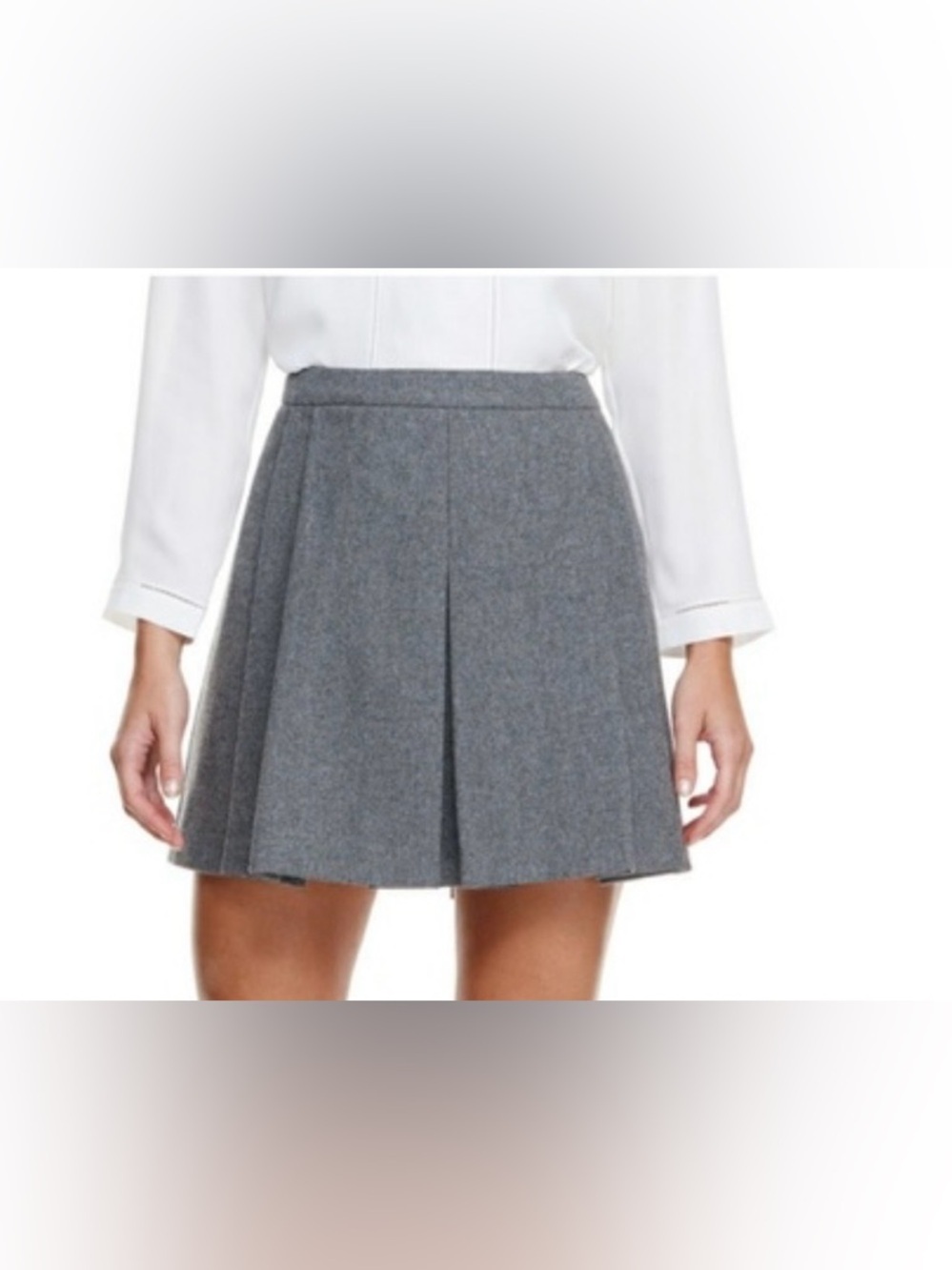 Vineyard Vines pleated wool blend mini skirt preppy classic lined side zipper 4